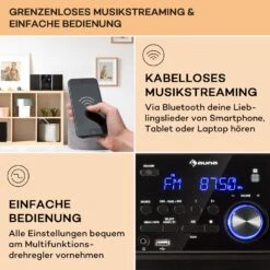 MC-40 DAB Stereoanlage UKW/DAB+ Bluetooth CD Kassette USB Fernbedienung -Haushaltsgeräte Förderung 10038000 de 0004 usp