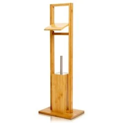 WC Garnitur Toilettenbürste 36x82x21cm Feuchtigkeitsresistent Bambus -Haushaltsgeräte Förderung 10038046 yy 0008 logo