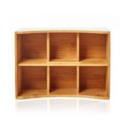 Schreibtischorganizer Stiftehalter 6 Fächer Maße: 25x12x18 Cm Bambus -Haushaltsgeräte Förderung 10038047 yy 0003 logo