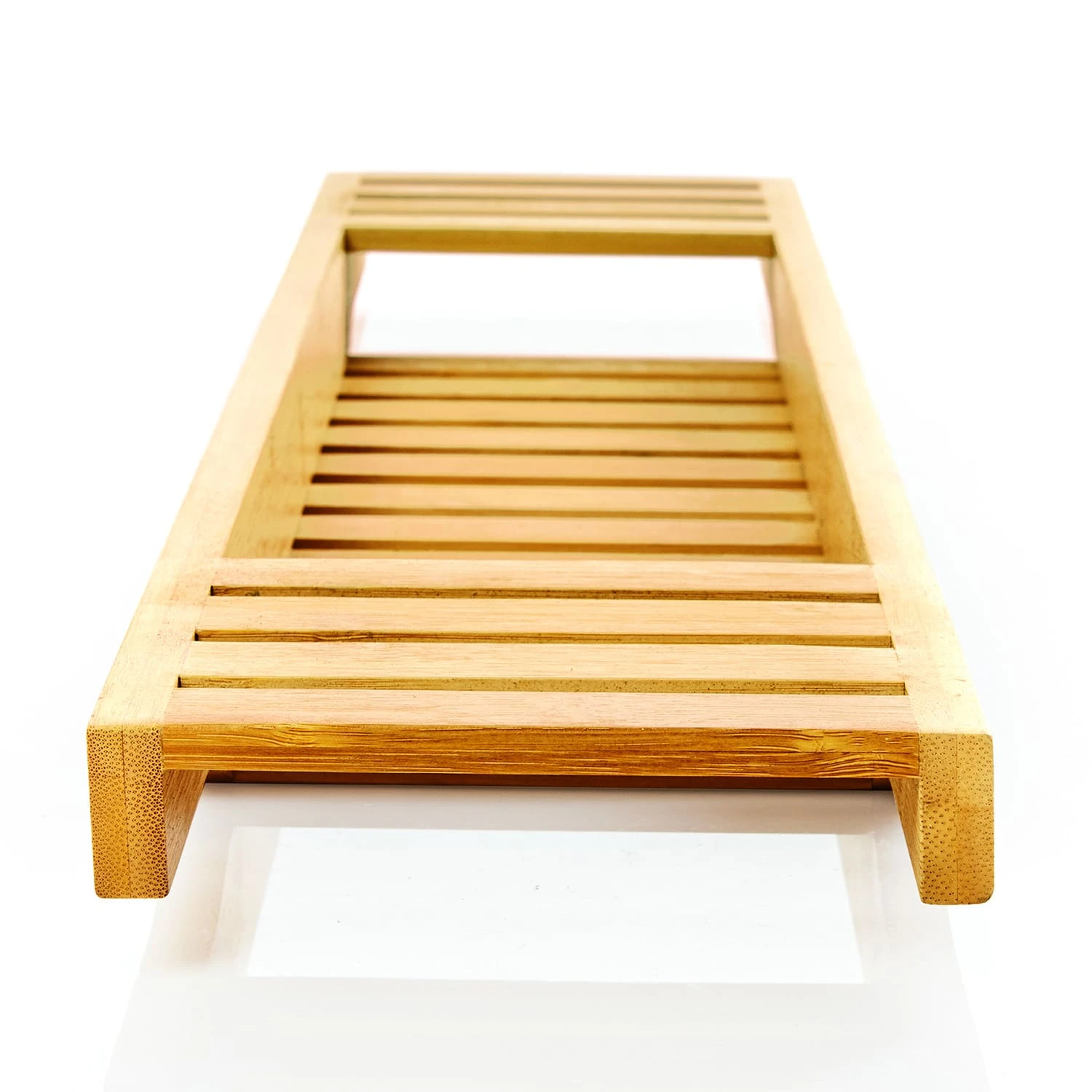 Badewannenablage 68,5x4,5x14,5cm Gitteroptik Wasserresistent Bambus 7 Badewannenablage 68,5x4,5x14,5cm Gitteroptik Wasserresistent Bambus - Image 5