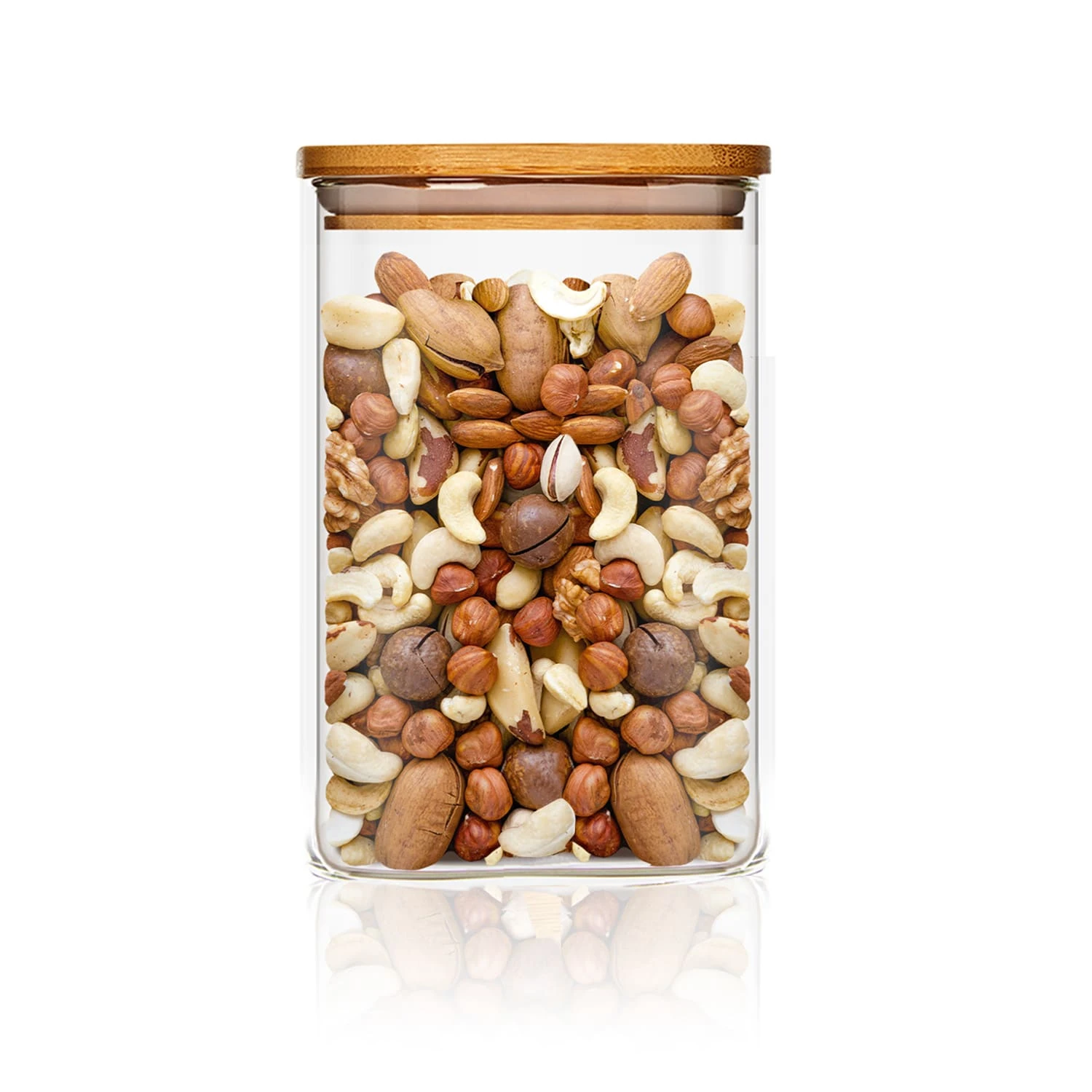 Eckiges Glas Mit Bambusdeckel Luftdicht Mit Silikonring 10x16x10 Cm 1200 Ml 3 Eckiges Glas Mit Bambusdeckel Luftdicht Mit Silikonring 10x16x10 Cm 1200 Ml