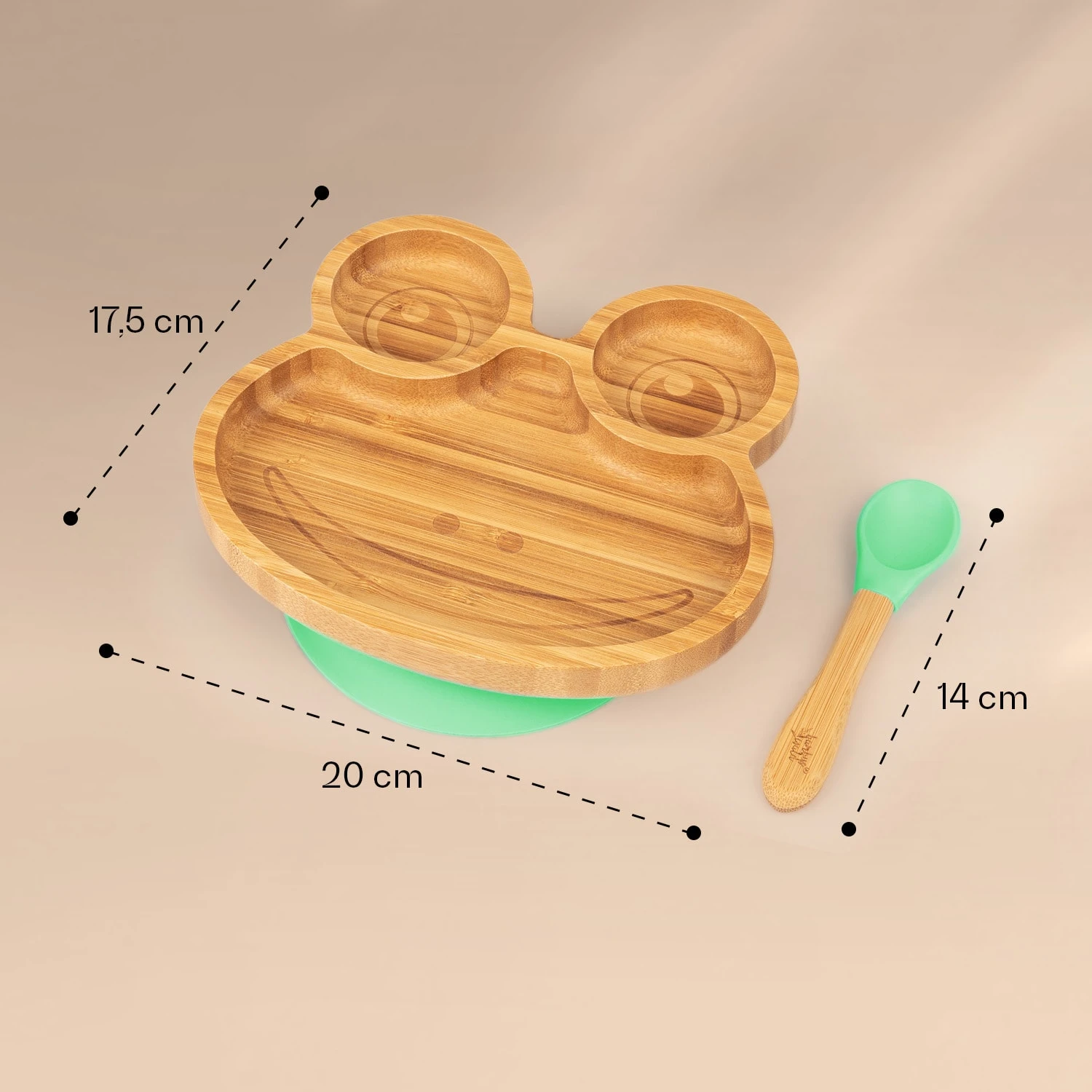 Kindergeschirr Bambusteller & Löffel 250 Ml Inkl. Saugnapf 18 X 18 Cm 8 Kindergeschirr Bambusteller & Löffel 250 Ml Inkl. Saugnapf 18 X 18 Cm - Image 6