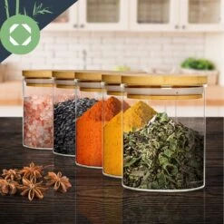 Runde Gläser Bambusdeckel 10 Stück Je 150 Ml Luftdicht -Haushaltsgeräte Förderung 10038299 yy 0005 logo