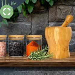 Runde Gläser Bambusdeckel 10 Stück Je 150 Ml Luftdicht -Haushaltsgeräte Förderung 10038299 yy 0006 logo