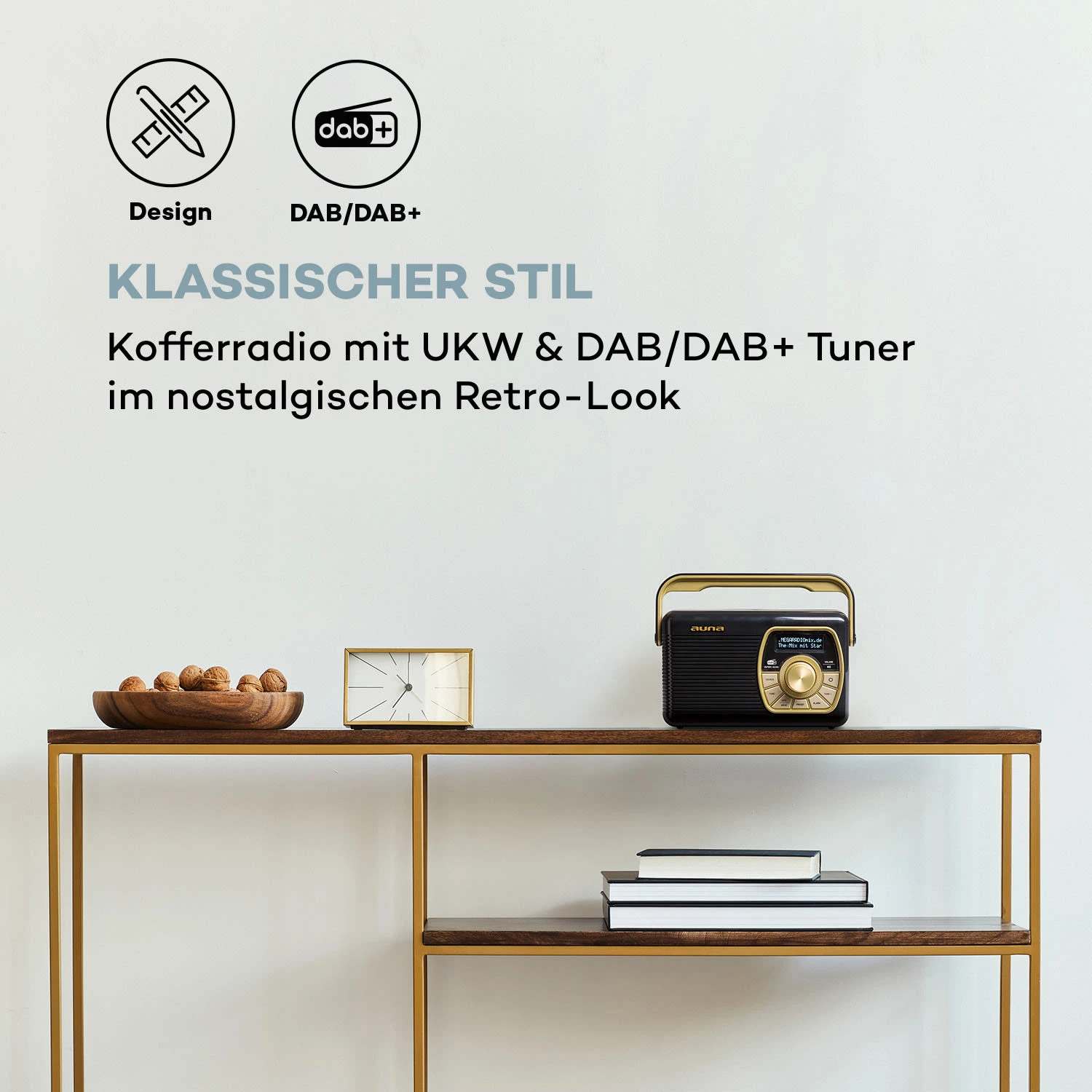 Buddy Digitalradio DAB/DAB+/UKW Bluetooth 5.0 AUX 1Ah-Akku Mobil Retro 4 Buddy Digitalradio DAB/DAB+/UKW Bluetooth 5.0 AUX 1Ah-Akku Mobil Retro - Image 2