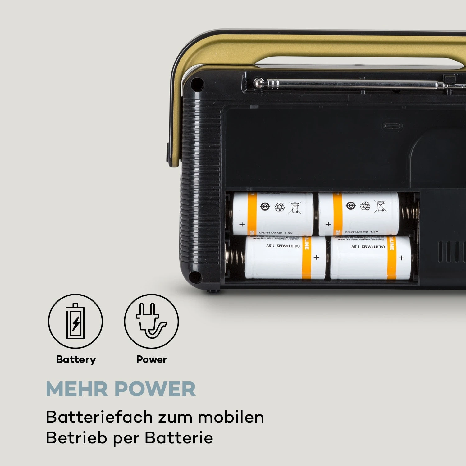 Buddy Digitalradio DAB/DAB+/UKW Bluetooth 5.0 AUX 1Ah-Akku Mobil Retro 8 Buddy Digitalradio DAB/DAB+/UKW Bluetooth 5.0 AUX 1Ah-Akku Mobil Retro - Image 6