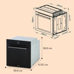 Illuminosa Smart Einbaubackofen 2800W 11 Funktionen App-Steuerung -Haushaltsgeräte Förderung 10038335 yy 0007 dimensions