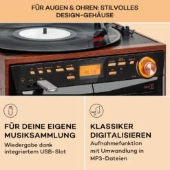 388-DAB+ Stereoanlage 20W Max. Vinyl CD Kassette BT FM/DAB+ USB SD -Haushaltsgeräte Förderung 10038373 de 0005 usp