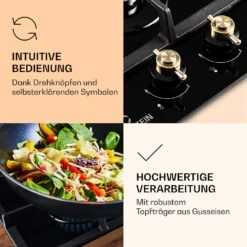 Victoria Domino Gaskochfeld 2-flammig Sabaf-Brenner Glaskeramik Retro-Look -Haushaltsgeräte Förderung 10038374 de 0005 logo