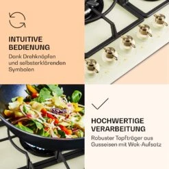 Victoria 5 Gaskochfeld 5-flammig Sabaf-Brenner Glaskeramik Retro-Look -Haushaltsgeräte Förderung 10038377 de 0005 logo