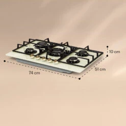 Victoria 5 Gaskochfeld 5-flammig Sabaf-Brenner Glaskeramik Retro-Look -Haushaltsgeräte Förderung 10038377 yy 0008 logo