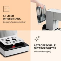 Pausa Espressomaker 1350 Watt 20 Bar Druck Wassertank: 1,4 Liter Edelstahl 16 Pausa Espressomaker 1350 Watt 20 Bar Druck Wassertank: 1,4 Liter Edelstahl -Haushaltsgeräte Förderung 10038393 de 0007 logo