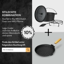 Galloway Dutch Oven 4.5 BBQ-Topf Gusseisen Größe S / 4.5 Qt -Haushaltsgeräte Förderung 10038580 de 0007 usp