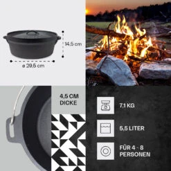 Galloway Dutch Oven 6.0 BBQ-Topf Gusseisen Voreingebrannt Größe M / 6 Qt 12 Galloway Dutch Oven 6.0 BBQ-Topf Gusseisen Voreingebrannt Größe M / 6 Qt -Haushaltsgeräte Förderung 10038581 de 0004 usp