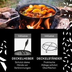 Galloway Dutch Oven 9.0 BBQ-Topf Gusseisen Größe L / 9 Qt -Haushaltsgeräte Förderung 10038582 de 0002 usp