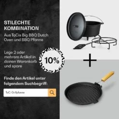 Galloway Dutch Oven 6.0 BBQ-Topf Gusseisen Standfüße Größe M / 6 Qt -Haushaltsgeräte Förderung 10038585 de 0007 usp