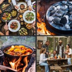 Guernsey Premium Dutch Oven 12.0 BBQ-Topf Gusseisen Voreingebrannt Größe XL / 12 Qt -Haushaltsgeräte Förderung 10038640 de 0005 usp