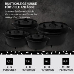Guernsey Premium Dutch Oven 9.0 BBQ-Topf Gusseisen Standfüße Größe L / 9 Qt 14 Guernsey Premium Dutch Oven 9.0 BBQ-Topf Gusseisen Standfüße Größe L / 9 Qt -Haushaltsgeräte Förderung 10038643 de 0006 usp