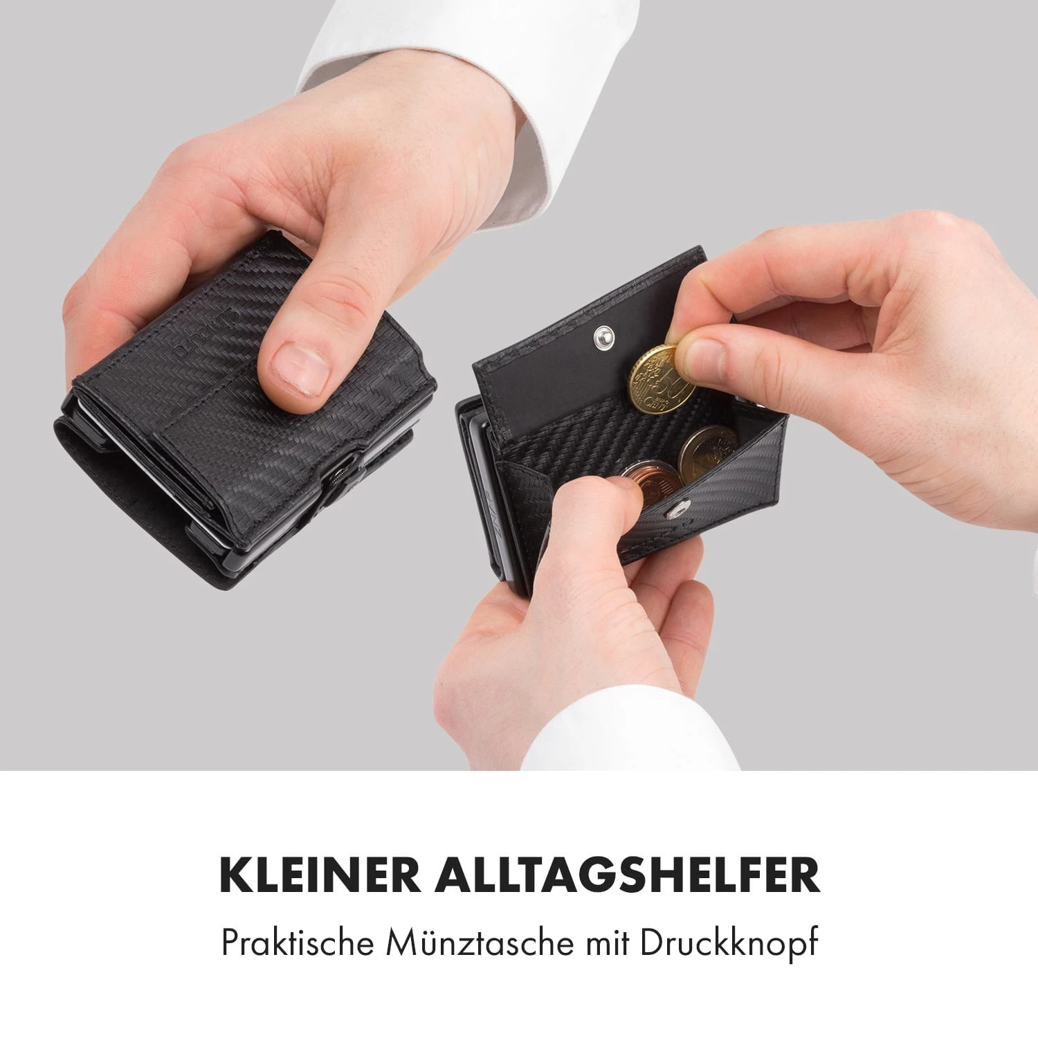 Coin Pocket Mit RFID-Schutzkarte Für ZNAP Slim Wallets 8 Und 12 Druckknopf 5 Coin Pocket Mit RFID-Schutzkarte Für ZNAP Slim Wallets 8 Und 12 Druckknopf - Image 3