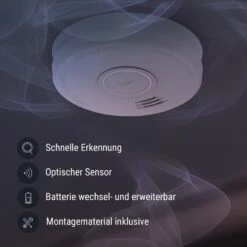 Rauchmelder DOF19 Kunststoff Warnsignal: 85 DB 9V Batteriebetrieben -Haushaltsgeräte Förderung 10038756 de 0003 logo