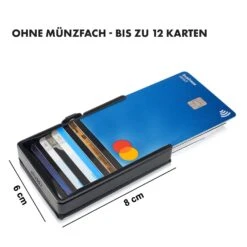 ZNAP Slim Wallet 12 Karten Münzfach 8 X 1,8 X 6 Cm (BxHxT) RFID-Schutz -Haushaltsgeräte Förderung 10038762 de 0007 logo