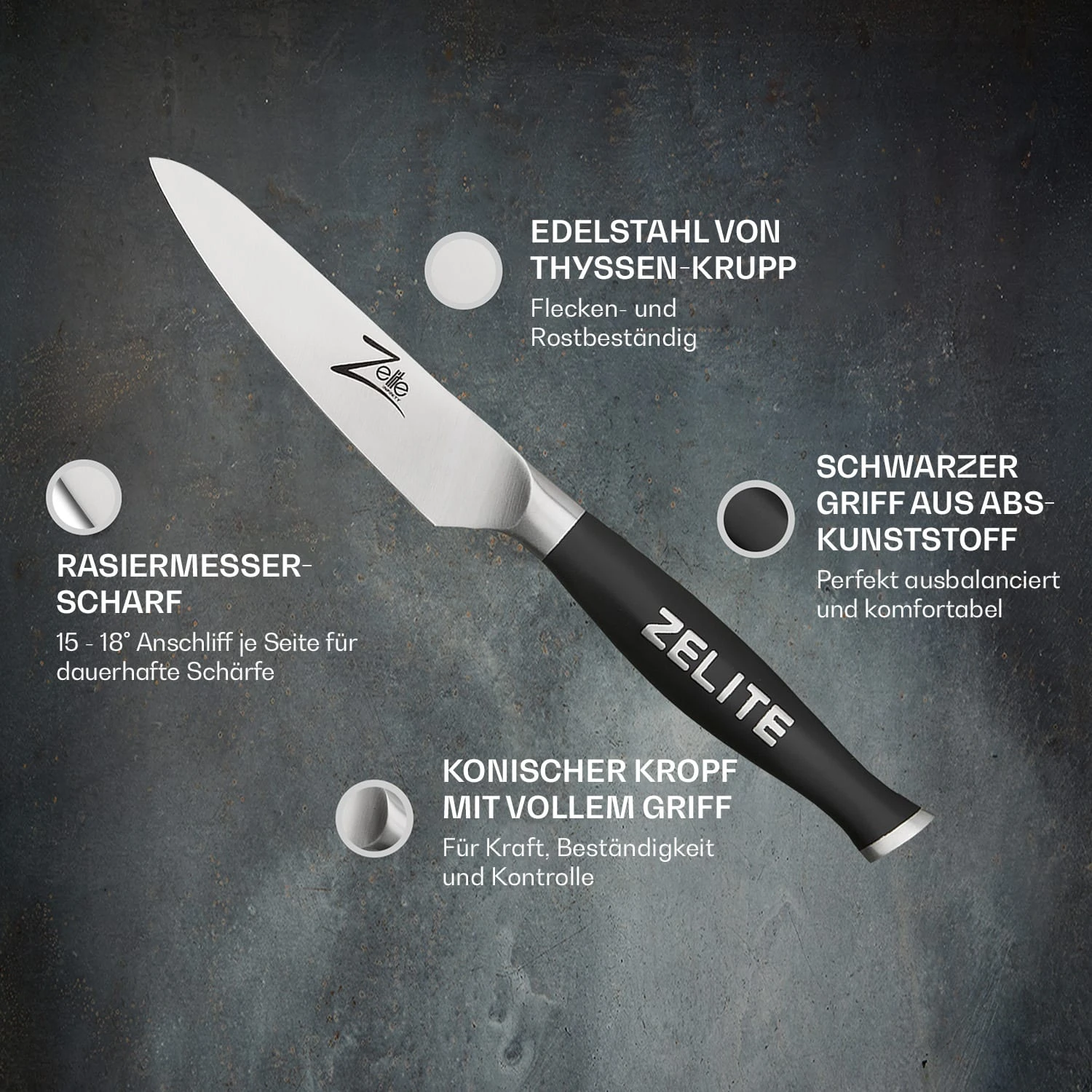 Comfort Pro Serie 4" Schälmesser 56 HRC Edelstahl 4 Comfort Pro Serie 4" Schälmesser 56 HRC Edelstahl - Image 2