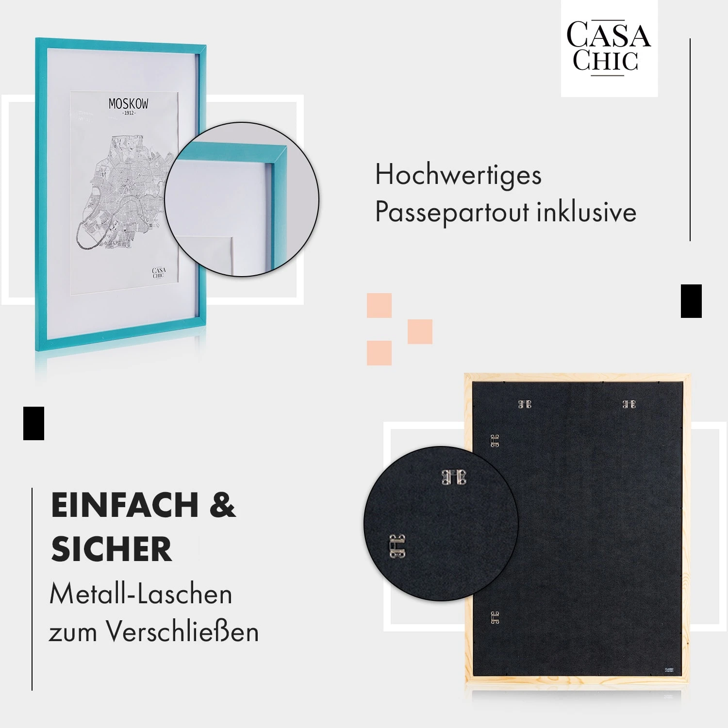 Kenton Bilderrahmen Rechteckig DIN A1 Passepartout Plexiglas 6 Kenton Bilderrahmen Rechteckig DIN A1 Passepartout Plexiglas - Image 4