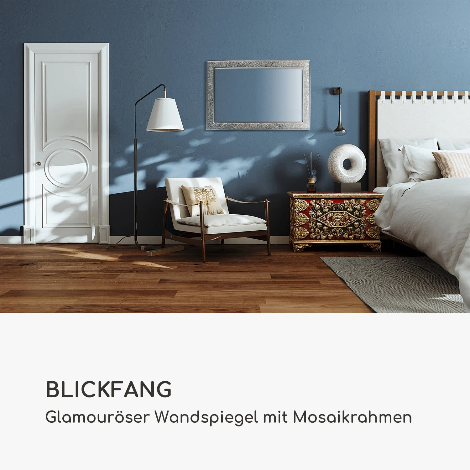 Watford Wandspiegel 90 X 60 Cm Echtholz Glasfliesen Mit Mosaikeffekt 4 Watford Wandspiegel 90 X 60 Cm Echtholz Glasfliesen Mit Mosaikeffekt - Image 2