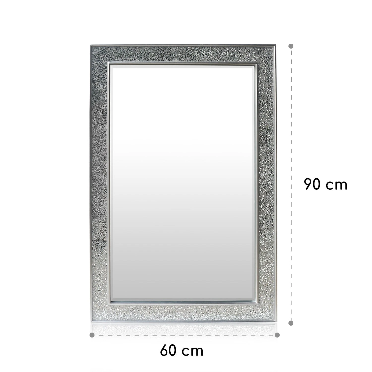 Watford Wandspiegel 90 X 60 Cm Echtholz Glasfliesen Mit Mosaikeffekt 9 Watford Wandspiegel 90 X 60 Cm Echtholz Glasfliesen Mit Mosaikeffekt - Image 7