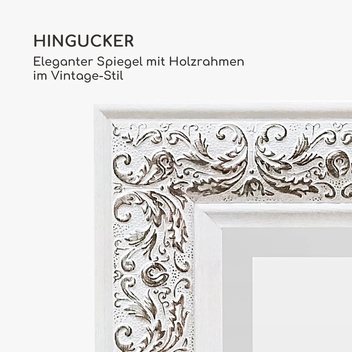 Stratford Wandspiegel Holzrahmen Rechteckig 90 X 60 Cm Vintage 6 Stratford Wandspiegel Holzrahmen Rechteckig 90 X 60 Cm Vintage - Image 4