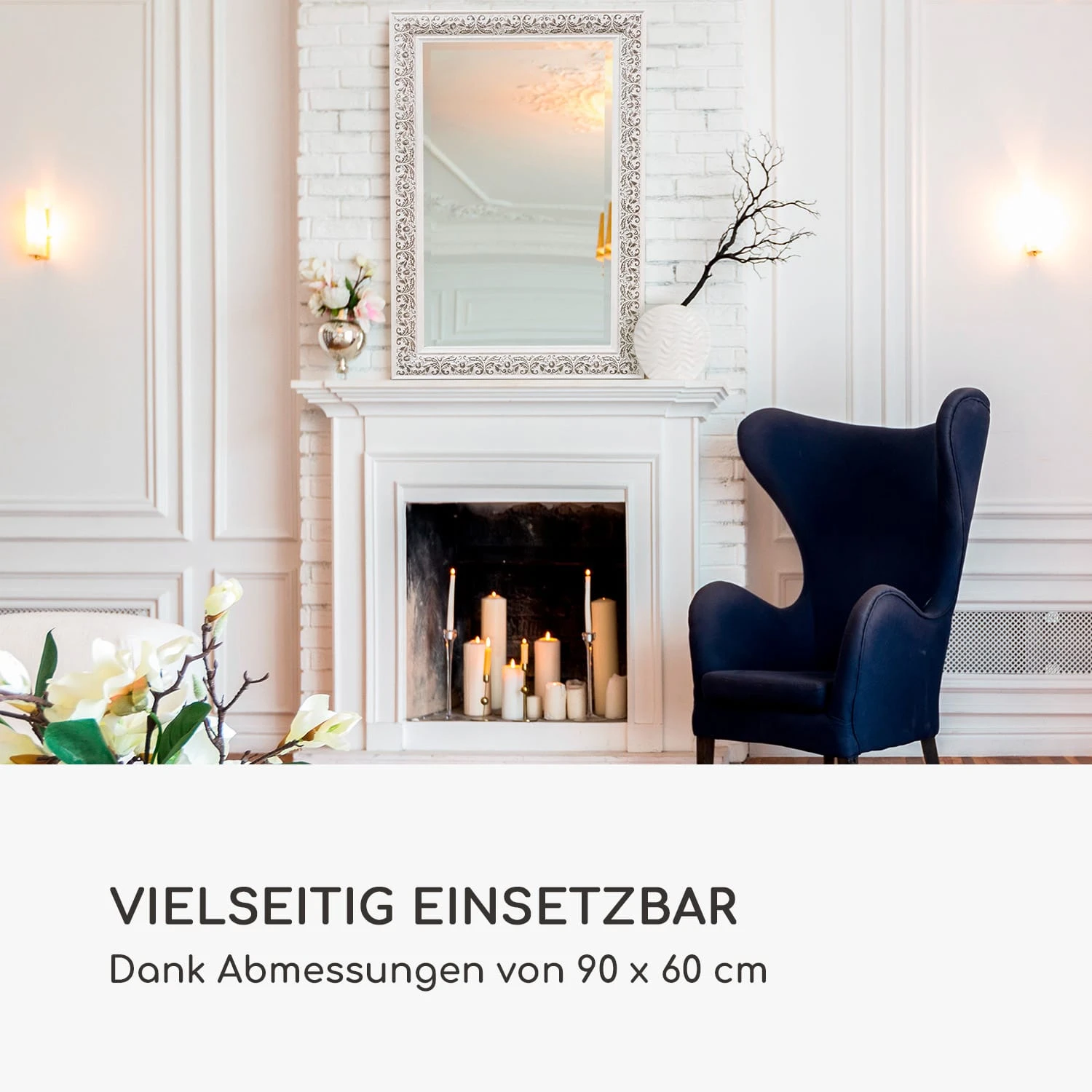 Stratford Wandspiegel Holzrahmen Rechteckig 90 X 60 Cm Vintage 7 Stratford Wandspiegel Holzrahmen Rechteckig 90 X 60 Cm Vintage - Image 5