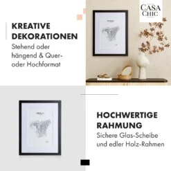 Bristol Bilderrahmen Glasscheibe 30 X 40 Cm Mit Passepartout Echtholz -Haushaltsgeräte Förderung 10039484 de 0003 usp