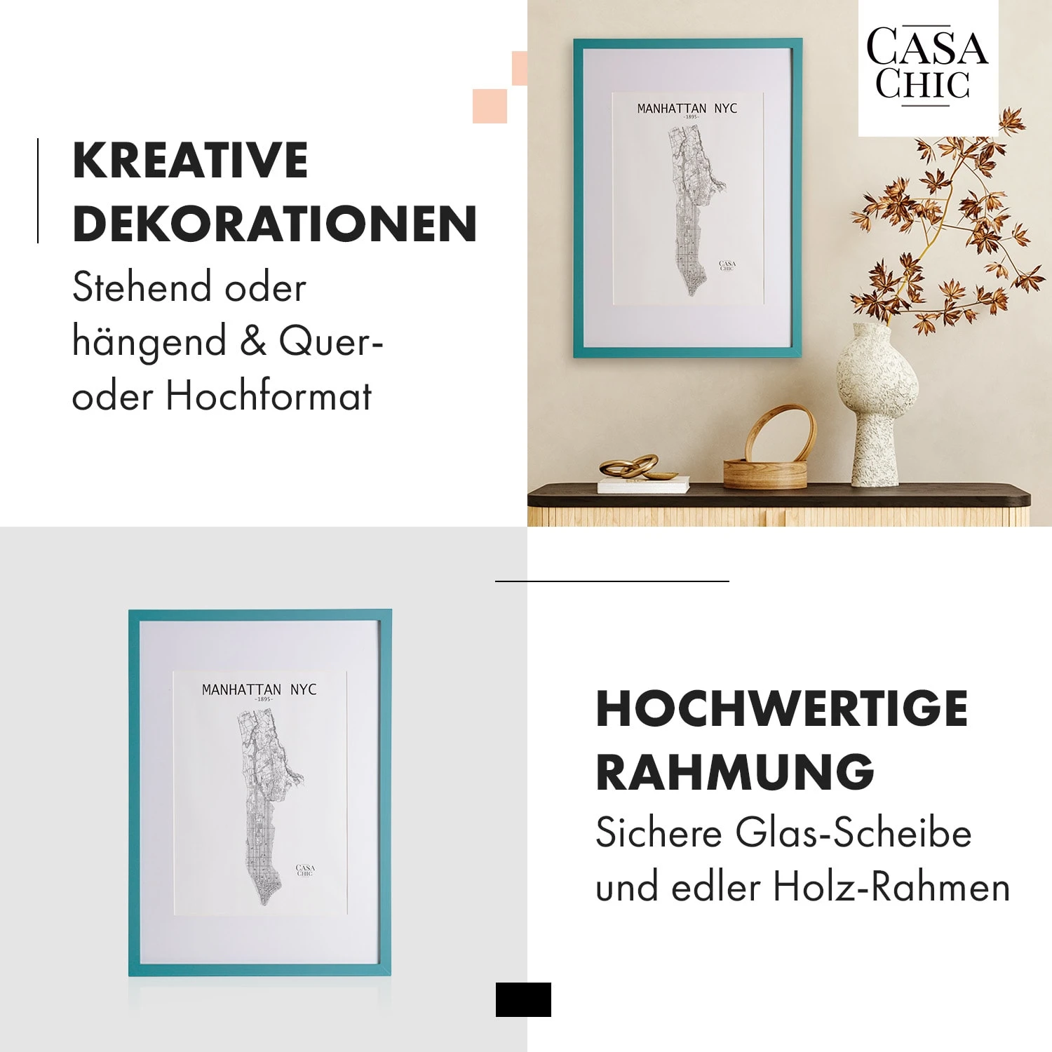 Finsbury Bilderrahmen Rechteckig DIN A2 Fotos Passepartout Glas 5 Finsbury Bilderrahmen Rechteckig DIN A2 Fotos Passepartout Glas - Image 3