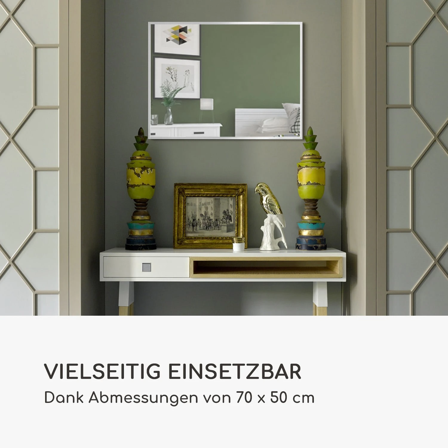 Croxley Wandspiegel Metallrahmen Rechteckig 70 X 50 Cm 5 Croxley Wandspiegel Metallrahmen Rechteckig 70 X 50 Cm - Image 3