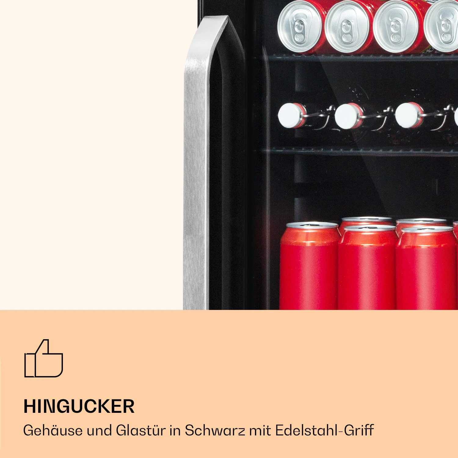 Beersafe 3XL Onyx Kühlschrank 98 Liter 4 Böden Panoramaglastür 5 Beersafe 3XL Onyx Kühlschrank 98 Liter 4 Böden Panoramaglastür - Image 3