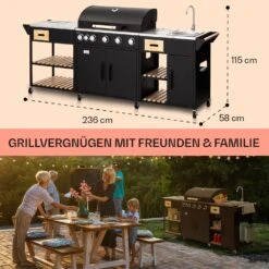 Jersey Outdoor Kitchen Gasgrill Spüle 20,7 KW 5+1 Brenner Mobil 15 Jersey Outdoor Kitchen Gasgrill Spüle 20,7 KW 5+1 Brenner Mobil -Haushaltsgeräte Förderung 10039854 de 0006 usp
