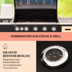 Jersey Outdoor Kitchen Gasgrill 20,7 KW 5+1 Brenner Mobil Regenschutz 12 Jersey Outdoor Kitchen Gasgrill 20,7 KW 5+1 Brenner Mobil Regenschutz -Haushaltsgeräte Förderung 10039855 de 0003 usp
