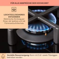 Illuminosa Domino Gaskochfeld 2-flammig Sabaf-Brenner Glaskeramik -Haushaltsgeräte Förderung 10039896 de 0005 usp
