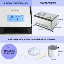 Dolce Bacio Smart Eiscremebereiter Yogurtmaker Kompressor 2 Liter WiFi Touch Edelstahl -Haushaltsgeräte Förderung 10040048 de 0006 logo