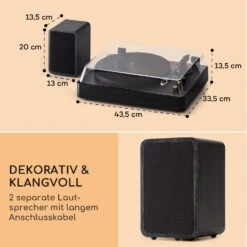 TT-Play Prime Plattenspieler Stereo Riemenantrieb 33 1/3 & 45 U/min -Haushaltsgeräte Förderung 10040094 de 0006 usp