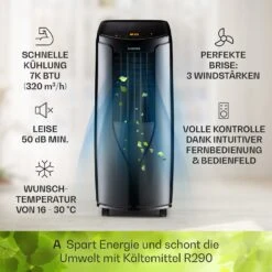 New Breeze 7 Mobile Klimaanlage 7000BTU 2,1kW 34m² Mobil Fernbedienung -Haushaltsgeräte Förderung 10040152 de 0003 usp
