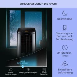 New Breeze 7 Mobile Klimaanlage 7000BTU 2,1kW 34m² Mobil Fernbedienung -Haushaltsgeräte Förderung 10040152 de 0004 usp