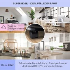 New Breeze 7 Mobile Klimaanlage 7000BTU 2,1kW 34m² Mobil Fernbedienung -Haushaltsgeräte Förderung 10040152 de 0005 usp