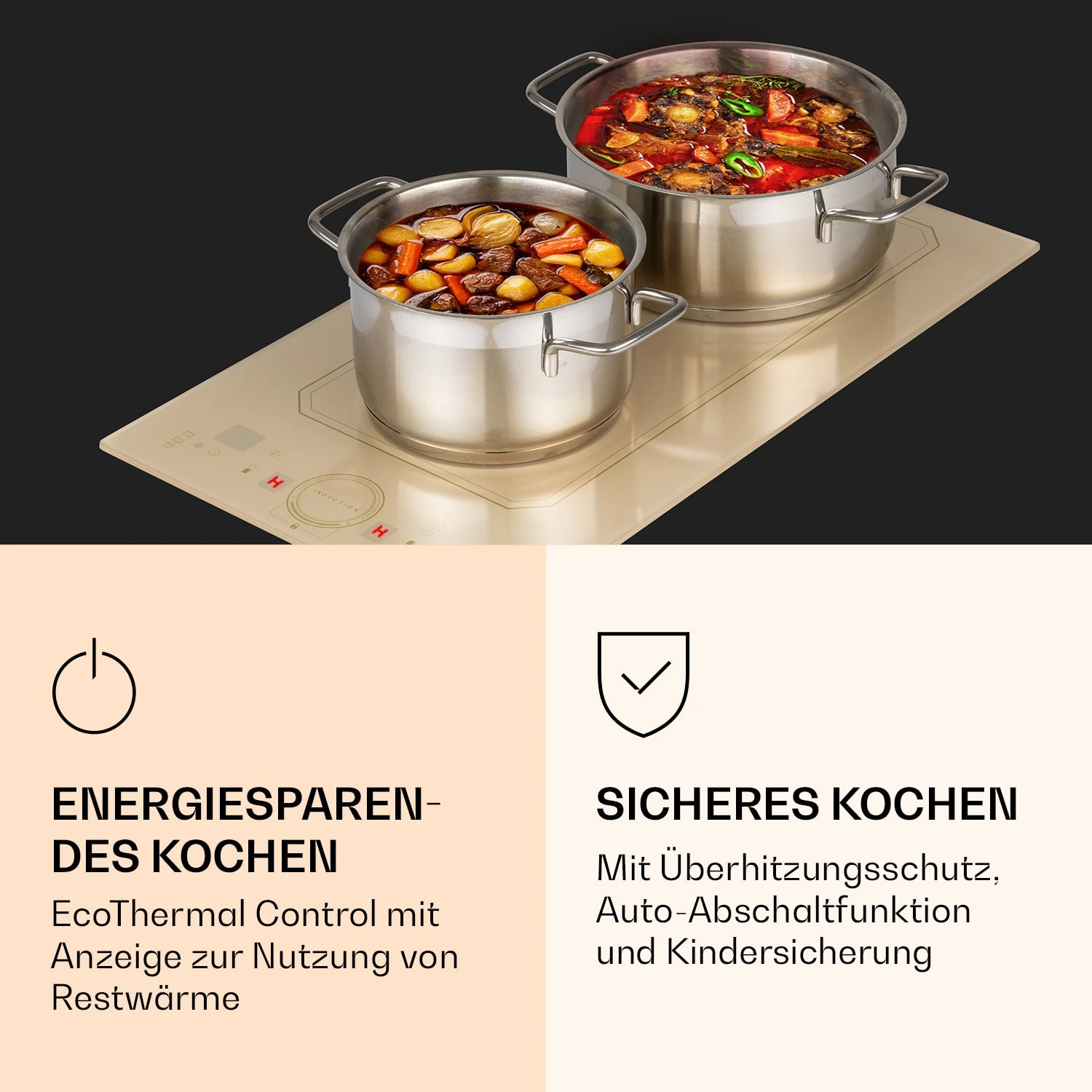 Victoria Domino Induktionskochfeld Einbau 3500W Flexzone Timer 7 Victoria Domino Induktionskochfeld Einbau 3500W Flexzone Timer - Image 5