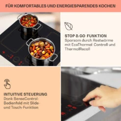 Victoria 4 Flex Induktionskochfeld Einbau 7000W 2 Flexzonen Timer -Haushaltsgeräte Förderung 10040201 de 0004 usp