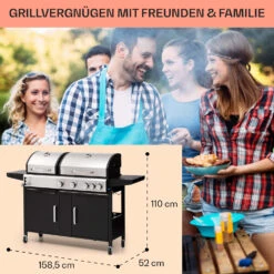 Kingsville 4.1 Kombigrill Gas + Kohle 13,7 KW 4+1 Brenner 16 Kingsville 4.1 Kombigrill Gas + Kohle 13,7 KW 4+1 Brenner -Haushaltsgeräte Förderung 10040271 de 0007 usp