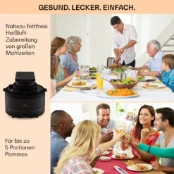 Vendure Heißluftfritteuse Mit Dampffunktion 1250W 5 Liter 6 Programme -Haushaltsgeräte Förderung 10040278 de 0006 usp