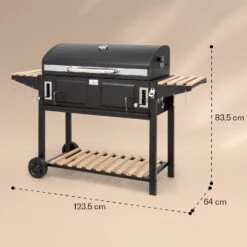 Aberdeen Double Holzkohlegrill Smoker Thermometer 2 Seitentische Mobil -Haushaltsgeräte Förderung 10040293 yy 0011 dimensions