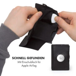 ZNAP Airtag Wallet 8 Karten Münzfach 9x1,5x6 Cm (BxHxT) RFID-Schutz -Haushaltsgeräte Förderung 10040310 de 0002 logo