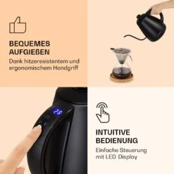 Garcon Wasserkocher 1L 2000W Warmhaltefunktion Schwanenhals Edelstahl -Haushaltsgeräte Förderung 10040347 de 0005 logo